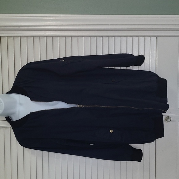 She & Sky Long Bomber Jacket Size M - Picture 2 of 5